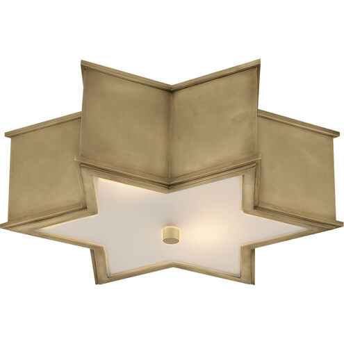 Alexa Hampton Sophia 3 Light 17 inch Natural Brass Flush Mount Ceiling Light