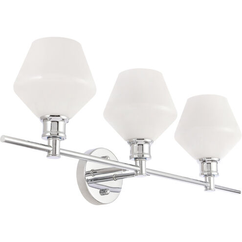 Gene 3 Light 28 inch Chrome Wall sconce Wall Light