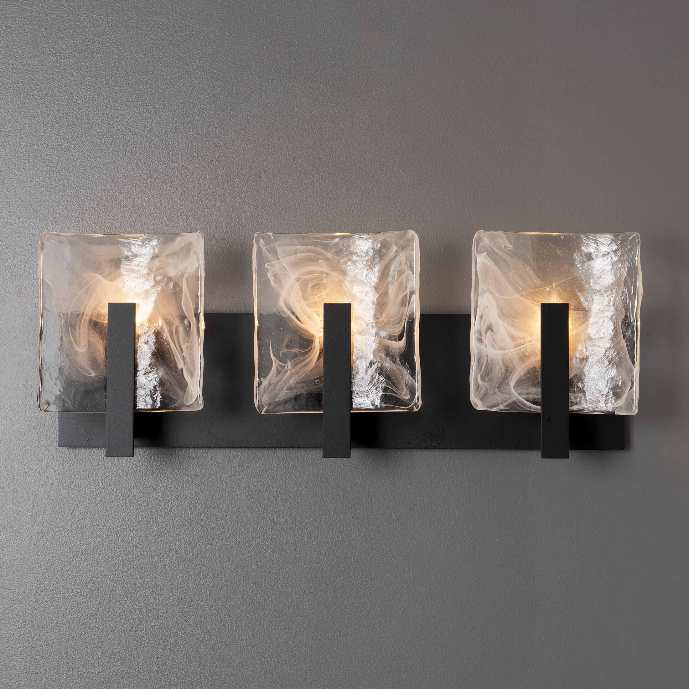 Arc 3 Light 21.5 inch Black Bath Sconce Wall Light
