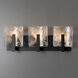 Arc 3 Light 21.5 inch Black Bath Sconce Wall Light