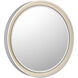 Thomas O'Brien Tricia 24 X 24 inch Matte White and Polished Nickel Illuminated Round Mirror