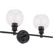 Collier 2 Light 19 inch Black Wall sconce Wall Light