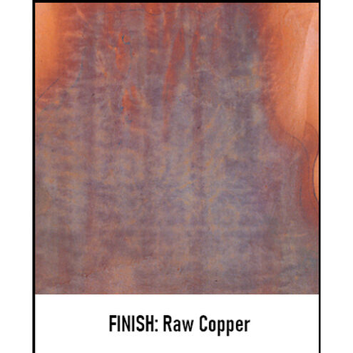Timber Ridge 1 Light 13 inch Raw Copper Column Mount in Clear Seedy, Deer Filigree