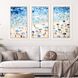 Waterside Collection Lacquered White Wood Shadow Box Style Framed Art