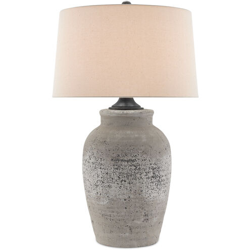Quest 35 inch 150 watt Rustic Gray/Aged Black Table Lamp Portable Light