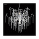 Contemporary 9 Light 30 inch Silver Crystal Chandelier Ceiling Light