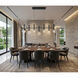 Terra LED 38.5 inch Black Linear Island Pendant Ceiling Light