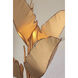 Banana Leaf 6 Light 25 inch Gold Chandelier Ceiling Light