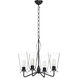 Alora Mood Salem 4 Light 22.5 inch Clear Glass/Matte Black Chandelier Ceiling Light