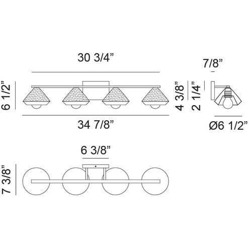 Velax Wall Sconce Wall Light in White and Aged Gold Brass