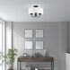 Brookdale 3 Light 16 inch Black Semi-Flush Mount Ceiling Light