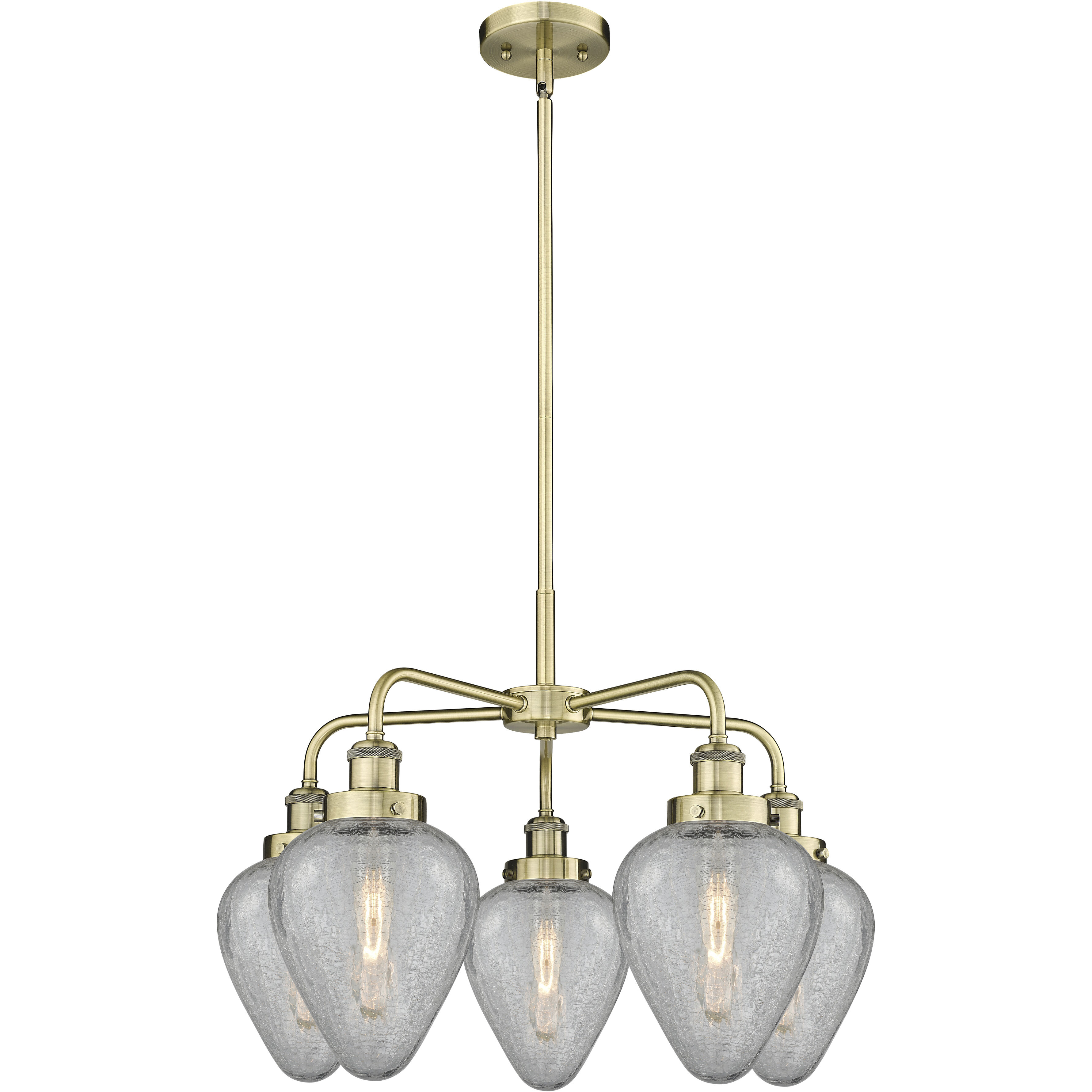 Geneseo 5 Light 24 inch Antique Brass Chandelier Ceiling Light