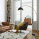 Luna Bella 92 inch 9 watt Weathered Brass and Black Arc Floor Lamp Portable Light