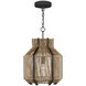 Mali 1 Light 13.5 inch Satin Black Pendant Ceiling Light