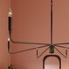 Pilar 6 Light 50 inch Matte Black Chandelier Ceiling Light