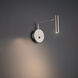 Sprig Reading Light Wall Light in Brushed Nickel, dweLED