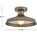 Forge 1 Light 12 inch Burnished Bronze Outdoor Ceiling, Coastal Elements