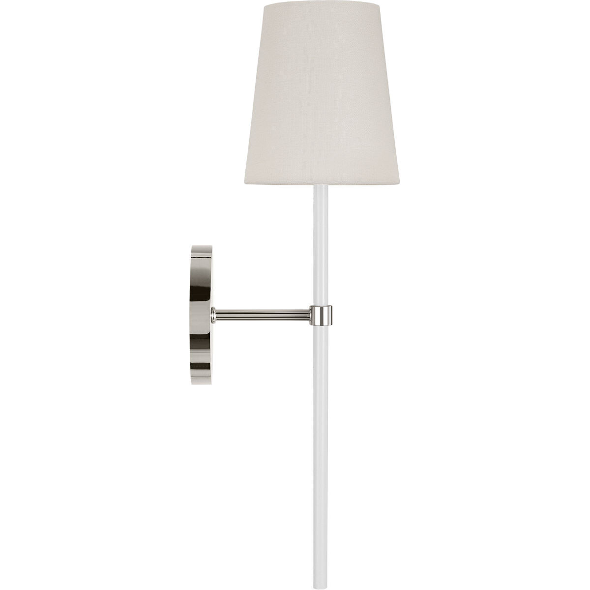 kate spade new york Monroe Wall Sconce Wall Light in Polished Nickel / Gloss White