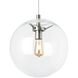 Sean Lavin Palona LED 14 inch Satin Nickel Pendant Ceiling Light in LED 90 CRI 2200K-3000K, Clear Glass, Integrated LED