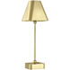 Gadabout 20 inch 3 watt Polished Brass Cordless Table Lamp Portable Light