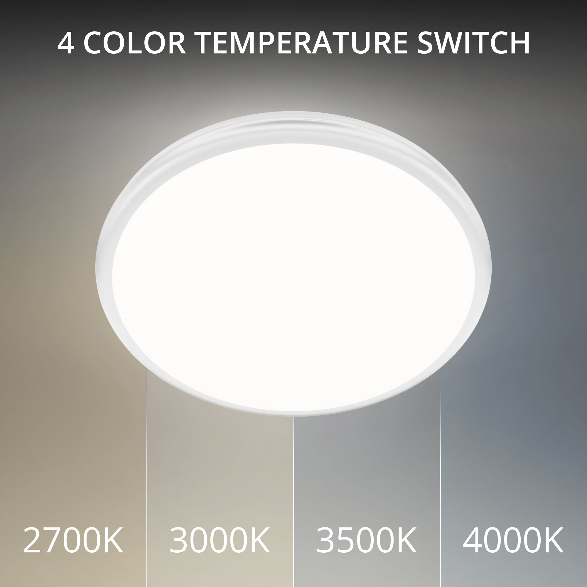 Parthenon LED 15 inch White Flush Mount Ceiling Light in 3000K, dweLED