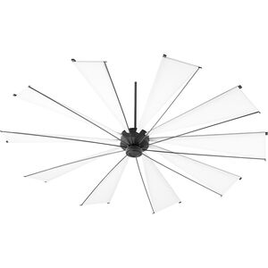 Mykonos 92 inch Noir with White Blades Indoor/Outdoor Ceiling Fan