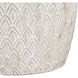 Hollywell 18 inch Cream Glazed with White Accent Stool