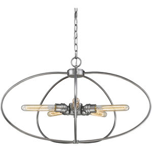 Persis 5 Light 28.25 inch Old Silver Chandelier Ceiling Light