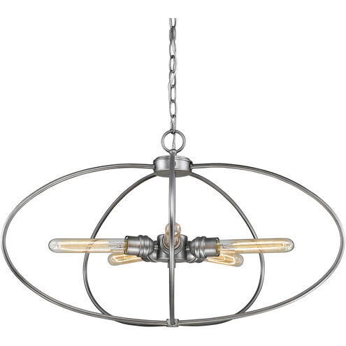 Persis 5 Light 28.25 inch Old Silver Chandelier Ceiling Light