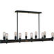 Modern Farmhouse 10 Light 40 inch Matte Black Island Chandelier Ceiling Light