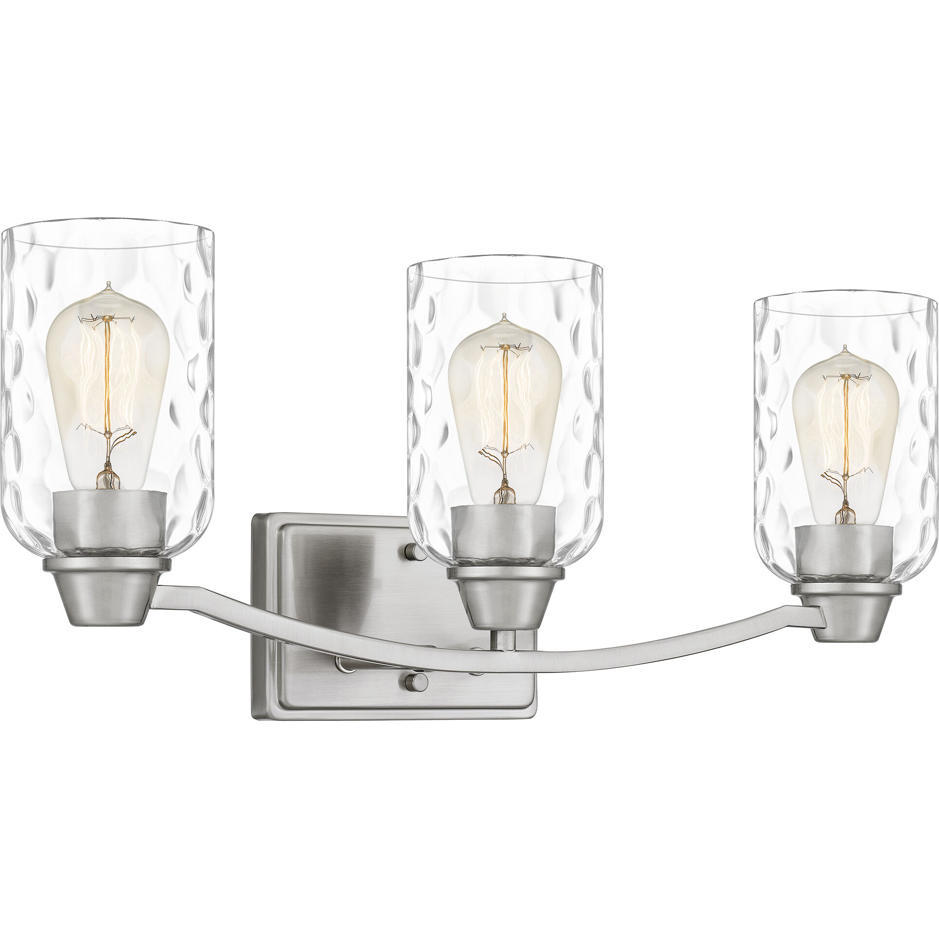 Acacia 3 Light 22 inch Brushed Nickel Bath Light Wall Light, Large