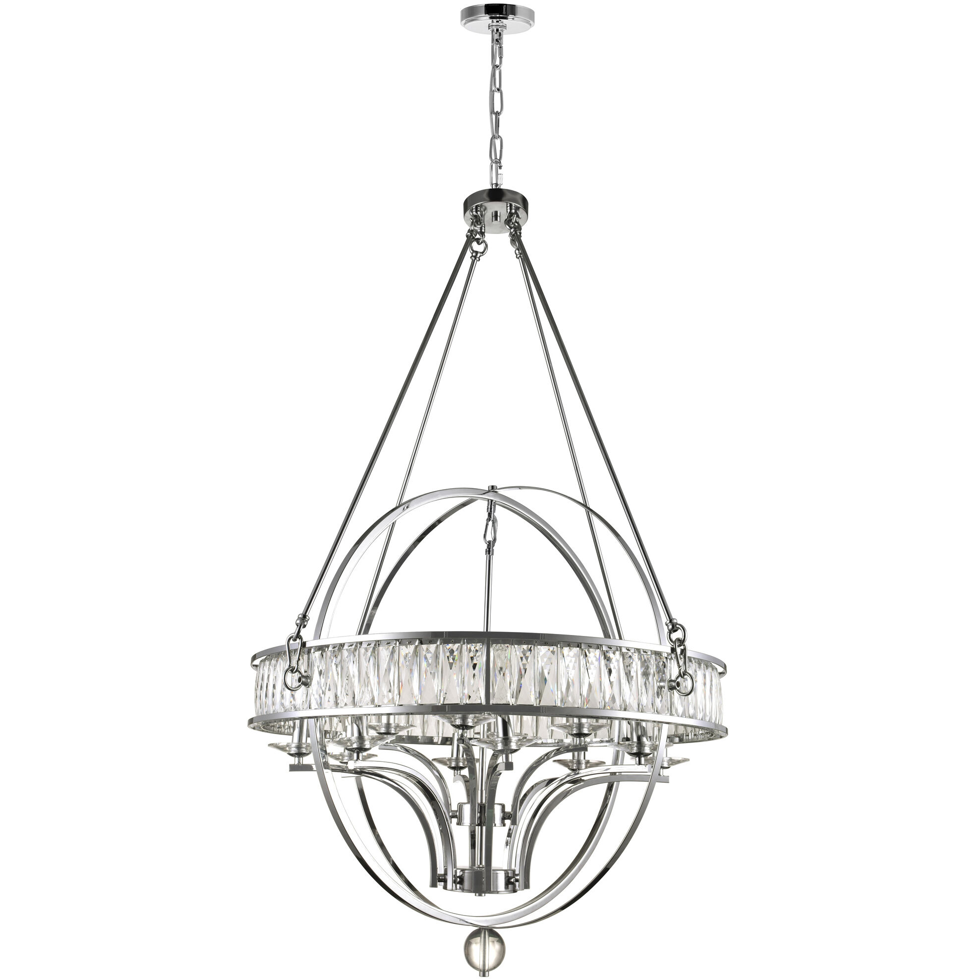 Arkansas 12 Light 42 inch Chrome Chandelier Ceiling Light