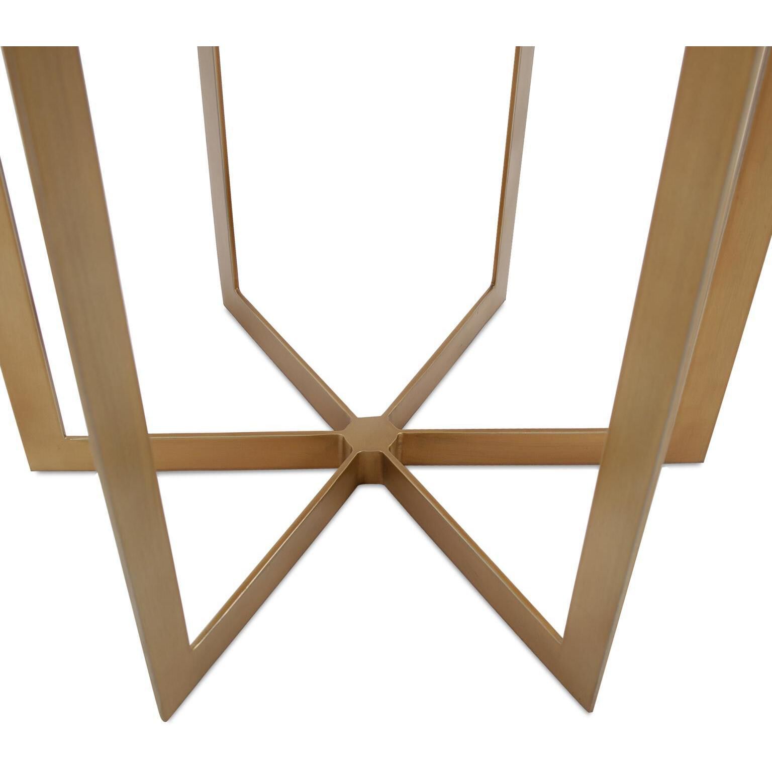 Van Berkel 20 X 18 inch Brass Side Table