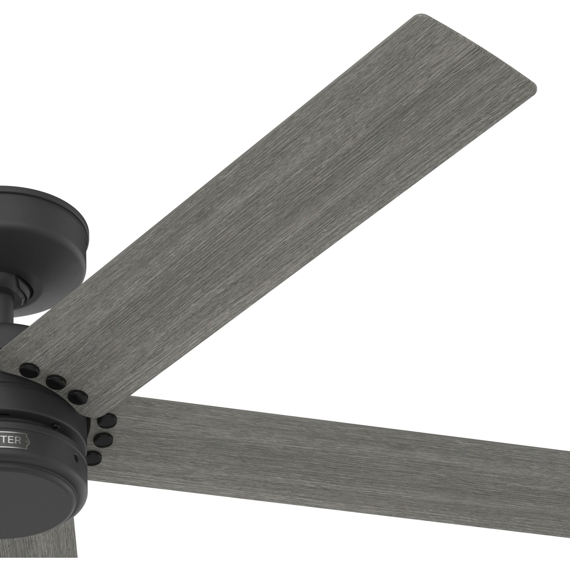 Burton 52 inch Matte Black with Dark Gray Oak Blades Outdoor Ceiling Fan