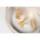 Lacey 2 Light 10 inch Aged Brass Flush Mount Ceiling Light