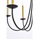 Cohen 6 Light 36 inch Black and Brass Chandelier Ceiling Light