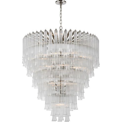 Julie Neill Lorelei LED 34.75 inch Polished Nickel Waterfall Chandelier Ceiling Light, Large