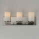 Lateral 3 Light 20 inch Satin Nickel Bath Vanity Wall Light in Satin White