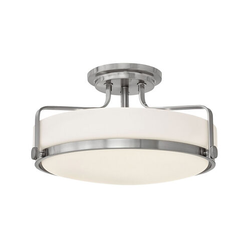 Harper LED 18 inch Brushed Nickel Semi-Flush Mount Ceiling Light