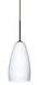 Chrissy 1 Light Bronze Pendant Ceiling Light in Opal Matte Glass