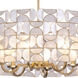 Crescent 6 Light 28 inch Oxidized Gold Leaf Pendant Ceiling Light