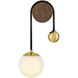 Auggie Wall Sconce Wall Light in Bright Brass