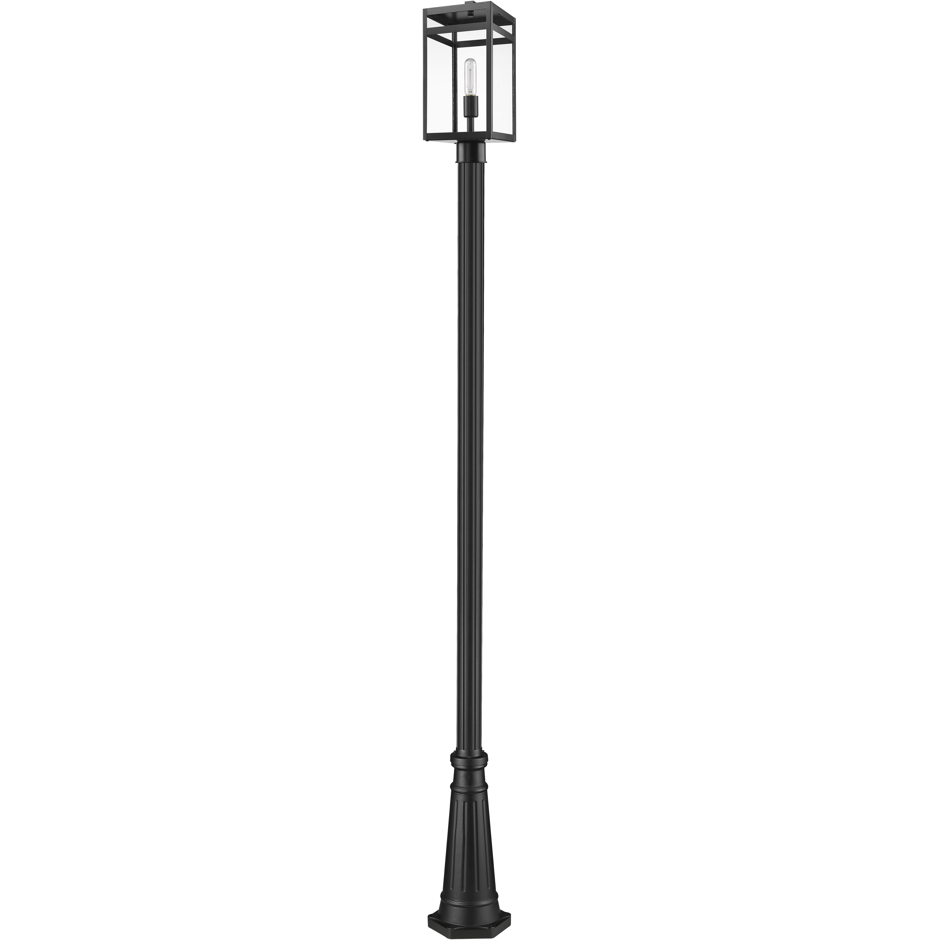 Nuri 1 Light 111.75 inch Black Outdoor Post Mounted Fixture