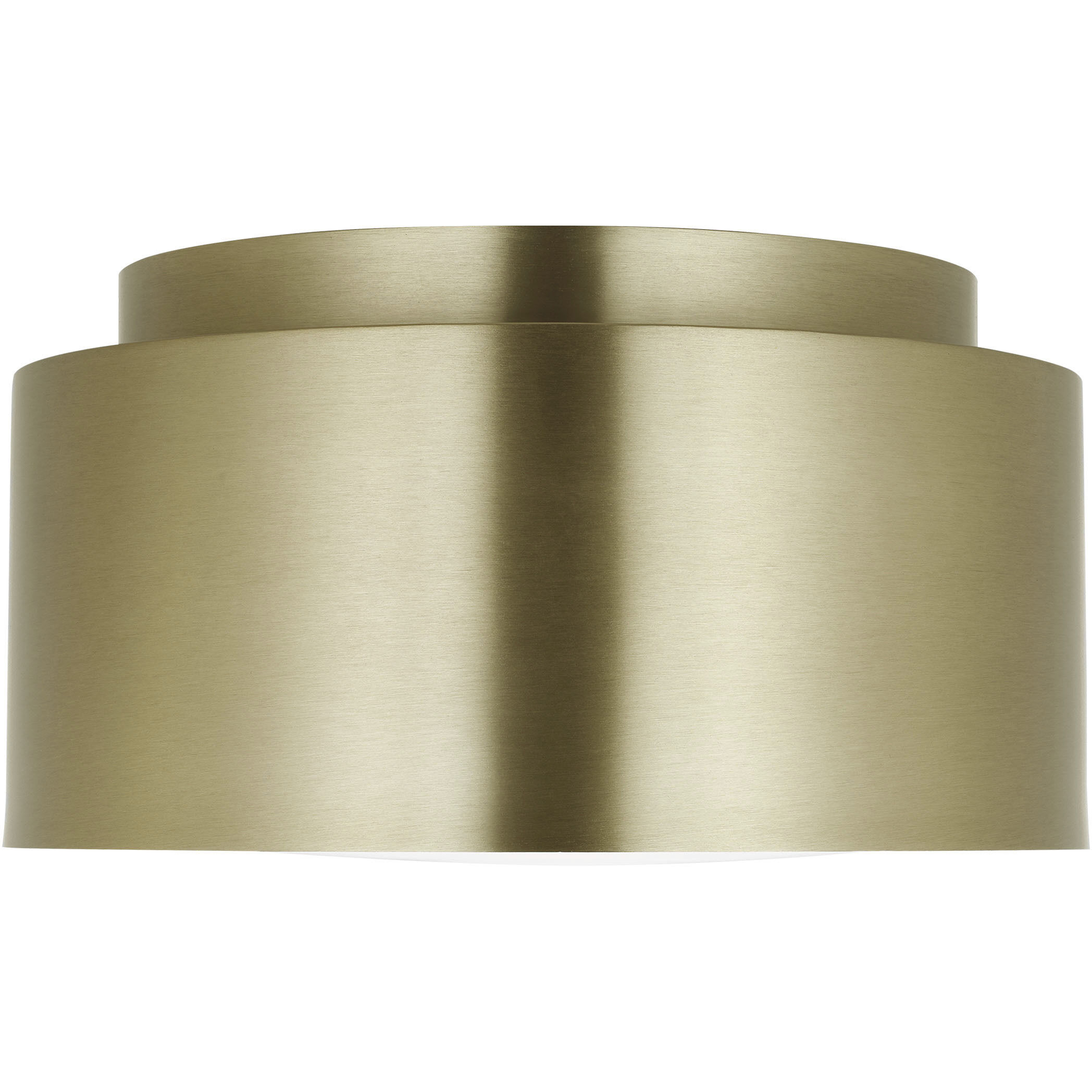 Drew & Jonathan Dartmore 1 Light 10 inch Satin Brass Flush Mount Ceiling Light, Small
