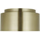 Drew & Jonathan Dartmore 1 Light 10 inch Satin Brass Flush Mount Ceiling Light, Small