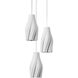 Posh 3 Light 7.5 inch Silver Multi-Drop Pendant Ceiling Light
