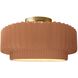 Radiance Collection - Pleated Tier 1 Light 12 inch Adobe Semi-Flush Ceiling Light, Form+Finish+Function