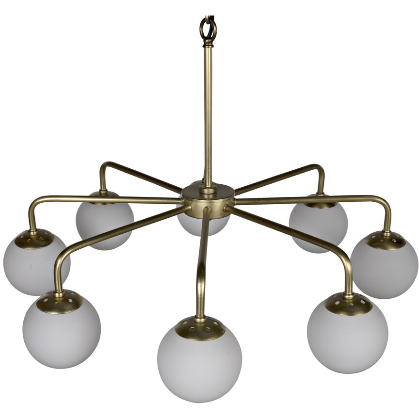 Larenta 8 Light 28 inch Antique Brass Chandelier Ceiling Light