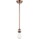 Ballston Bare Bulb 1 Light 5 inch Antique Copper Pendant Ceiling Light, Ballston