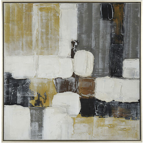Color Theory Multi - White and Yellow and Black and Brown Wall Art